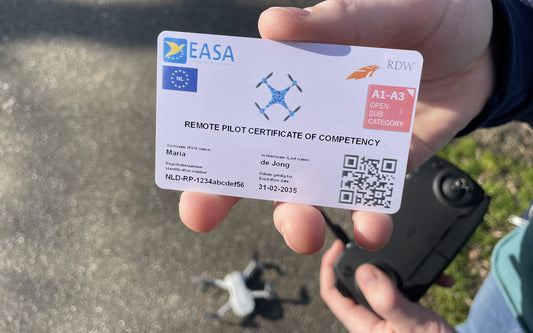 Vliegbewijspasje Drone A1/A3, A2, STS