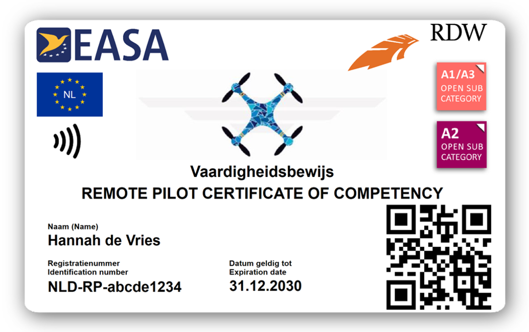 A2 Vliegbewijs Opleiding + Pas