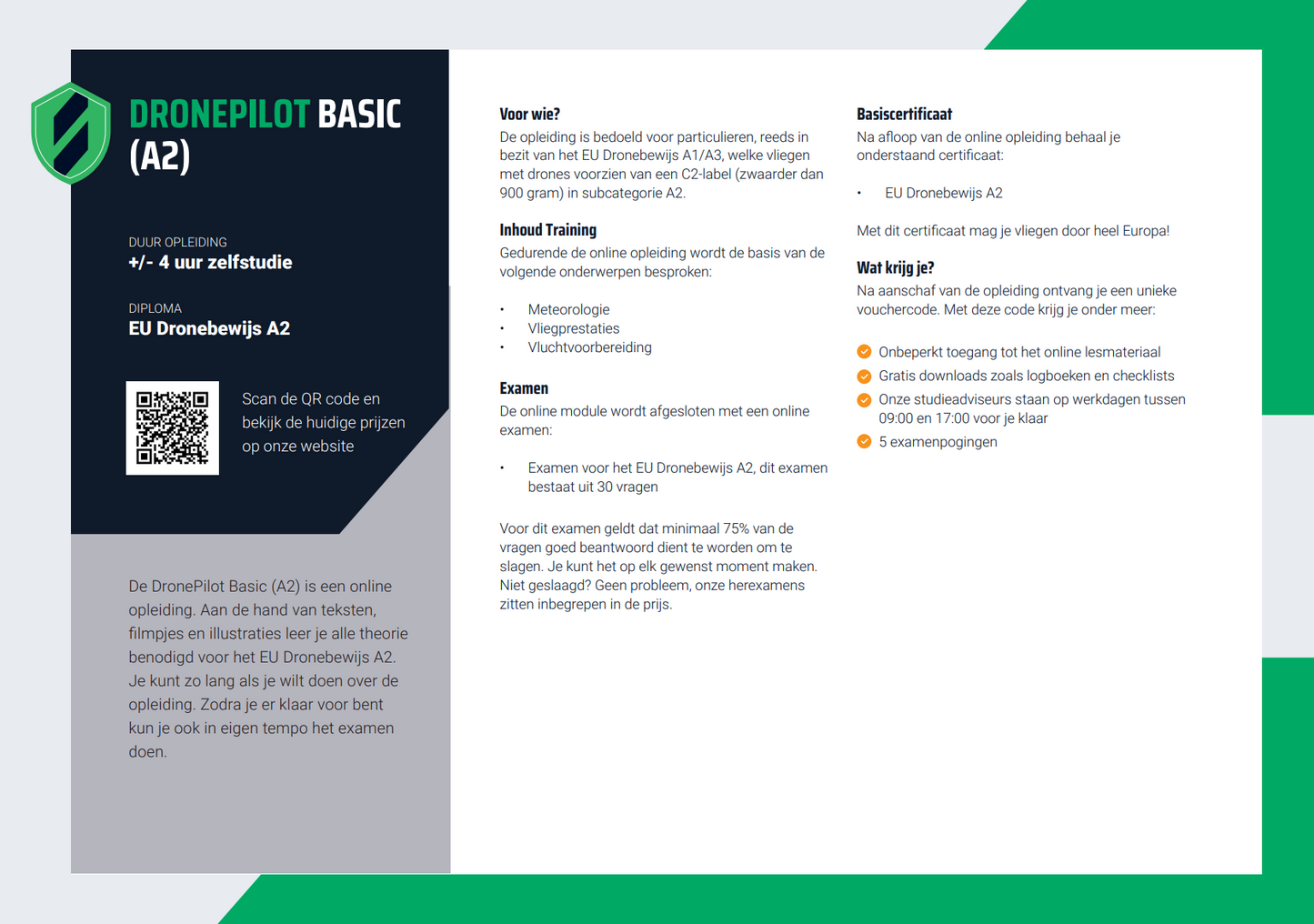 A2 Vliegbewijs Opleiding + Pas